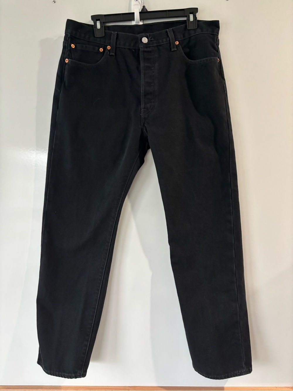 Levi's Men’s 501 Black Straight-Leg Jeans 35x30